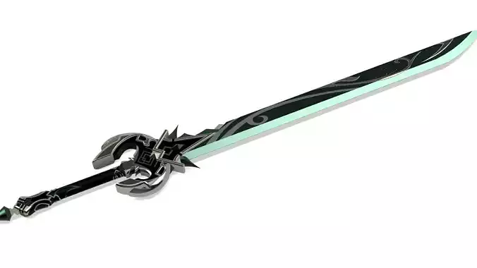 Primordial Jade Cutter STL Files Genshin Impact 3D print model