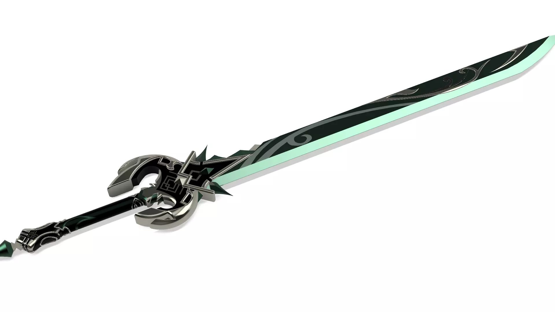 Primordial Jade Cutter STL Files Genshin Impact 3D print model