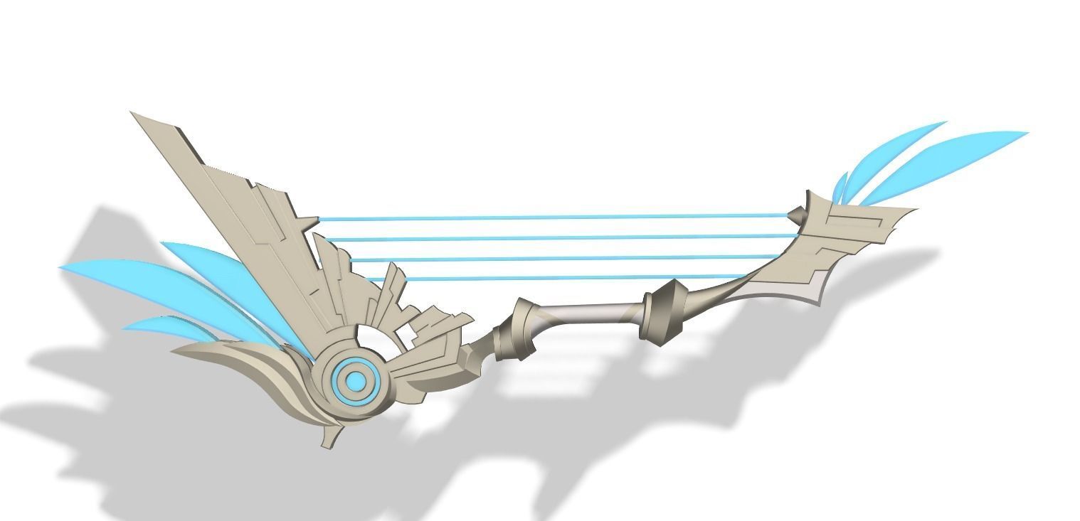 Skyward Harp STL Files Genshin Impact 3D print model_1