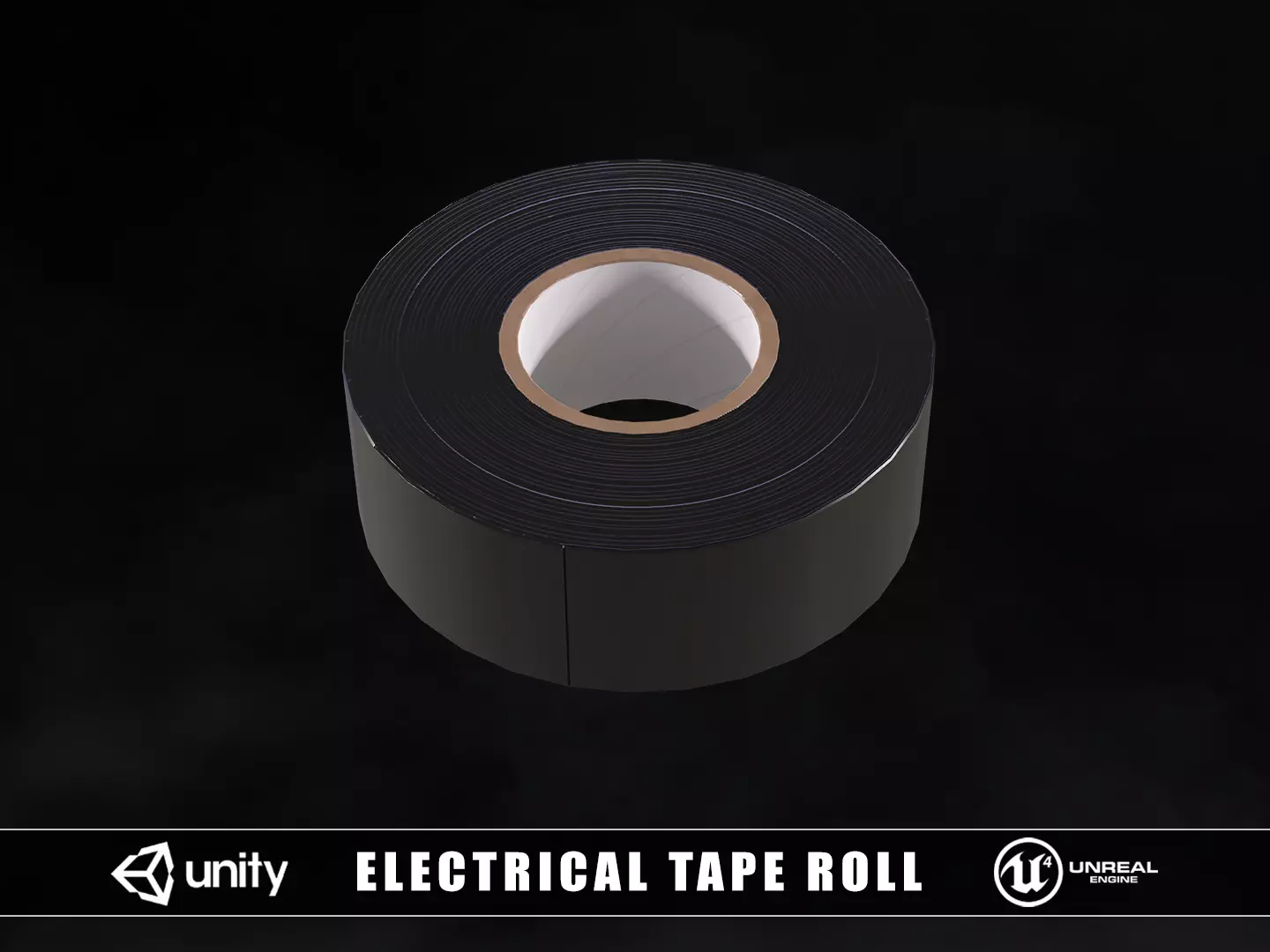 Electrical Tape Roll Low-poly 3D model