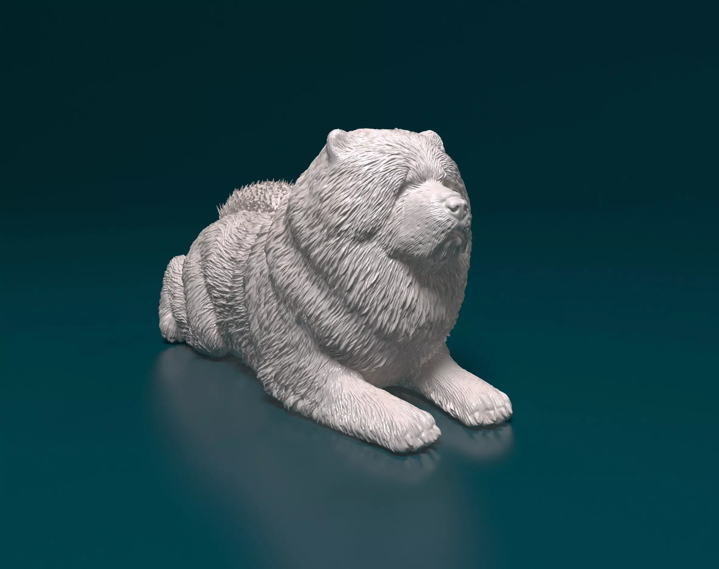Chow-chow dog 3D print model_0