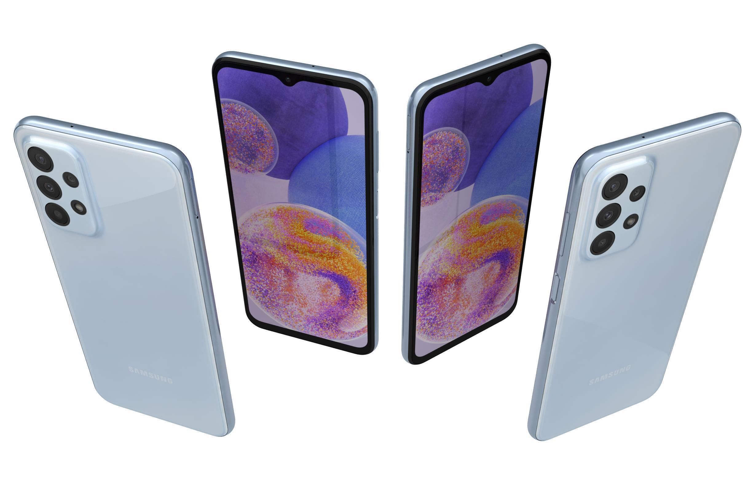 Samsung Galaxy A23 Blue 3D model_4