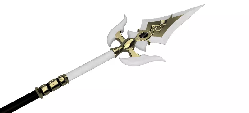 White Tassel STL Files Genshin Impact 3D print model_0