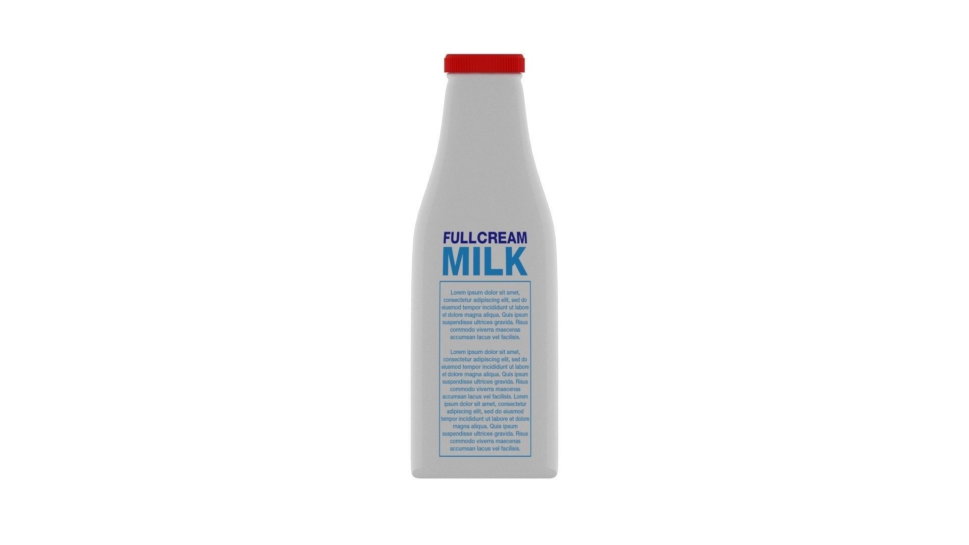 Milk Bottle Container 3D model_3