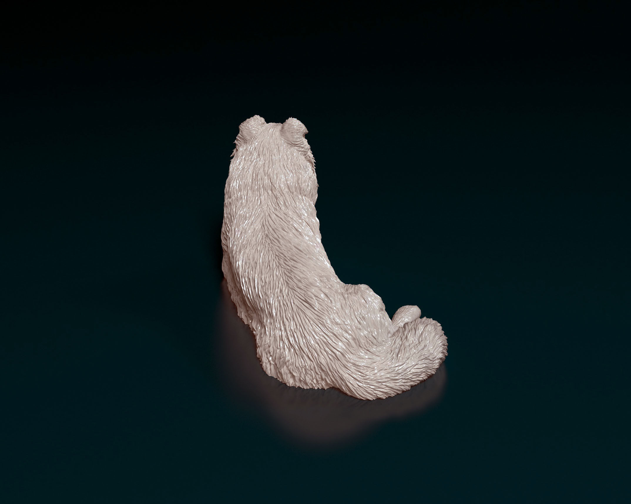 Collie dog 3D print model_4
