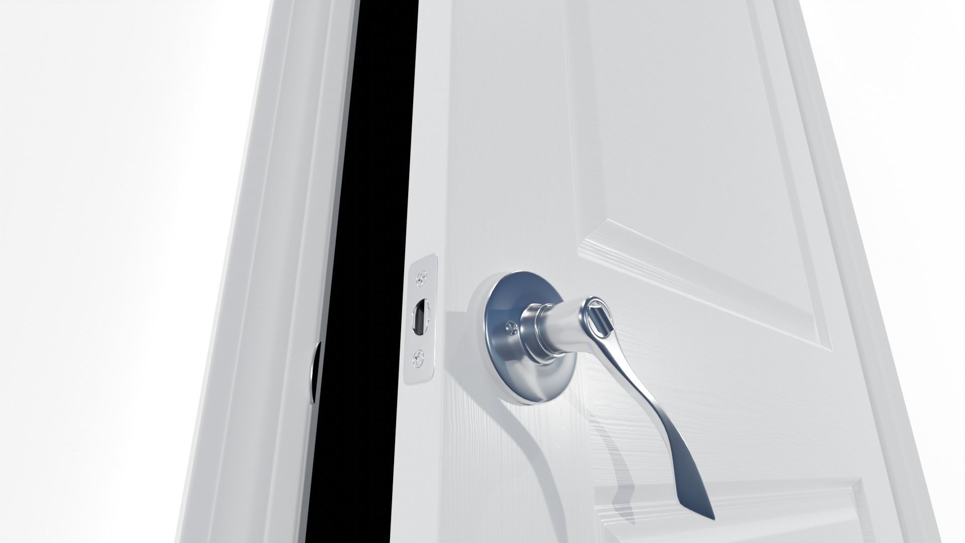 Home Interior Doors and Knobs Pack High Poly Low Poly Low-poly 3D model_6