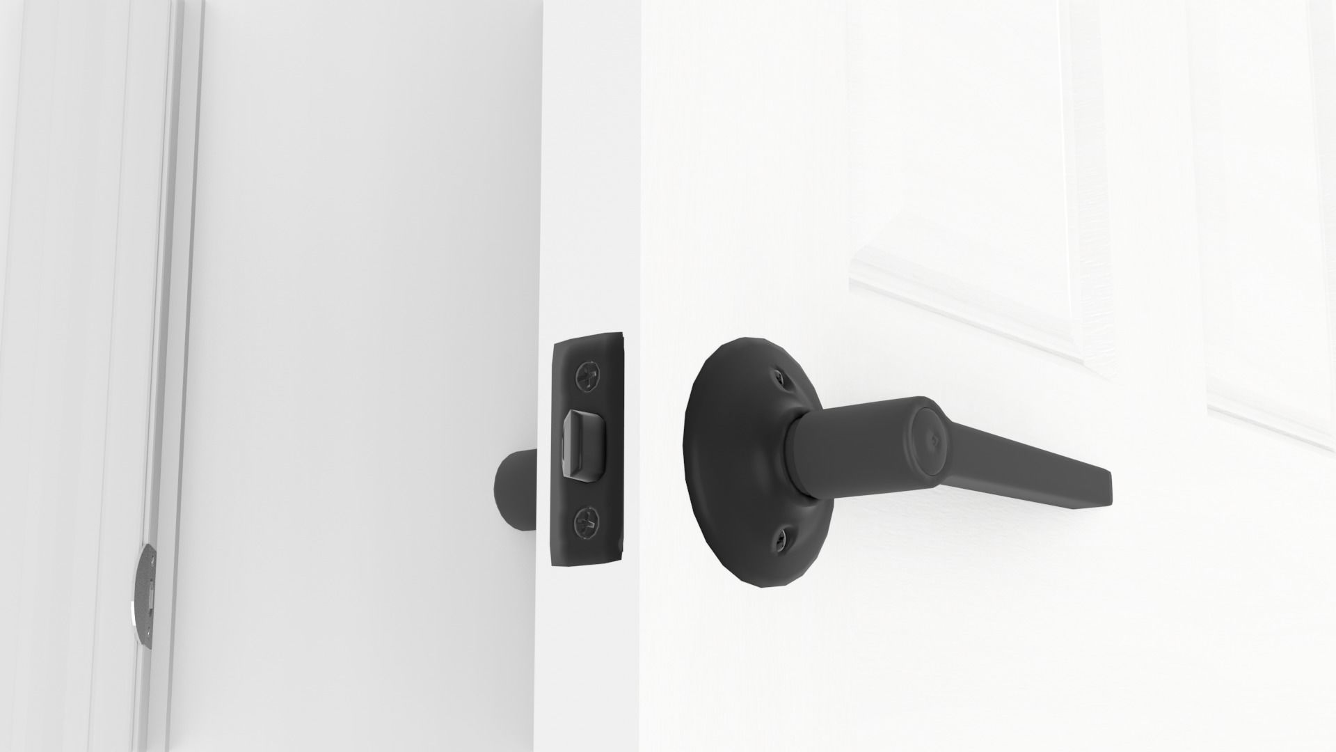 Home Interior Doors and Knobs Pack High Poly Low Poly Low-poly 3D model_23