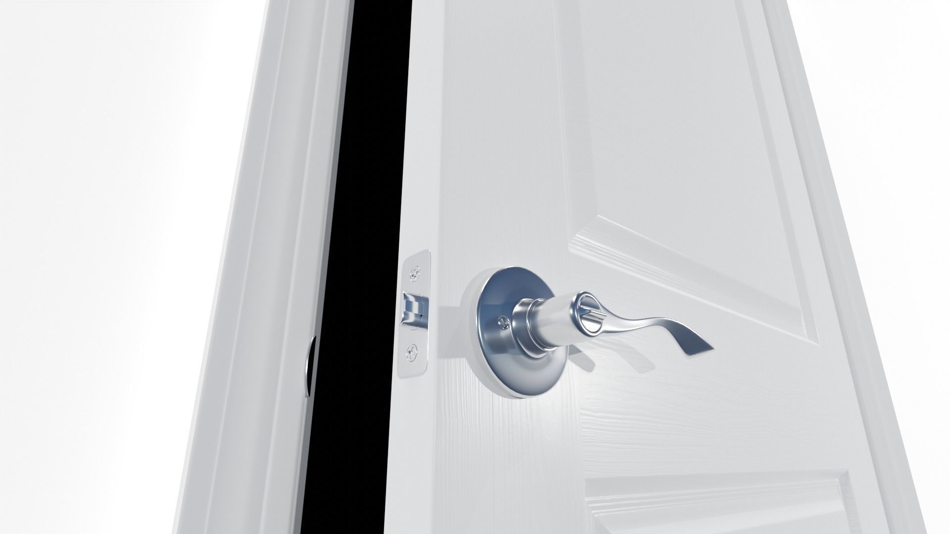 Home Interior Doors and Knobs Pack High Poly Low Poly Low-poly 3D model_5