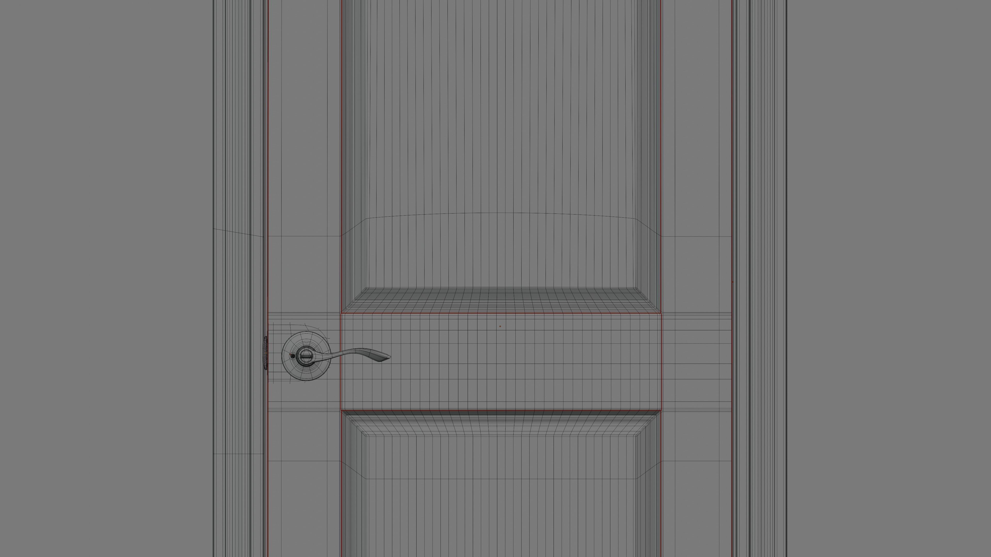 Home Interior Doors and Knobs Pack High Poly Low Poly Low-poly 3D model_28