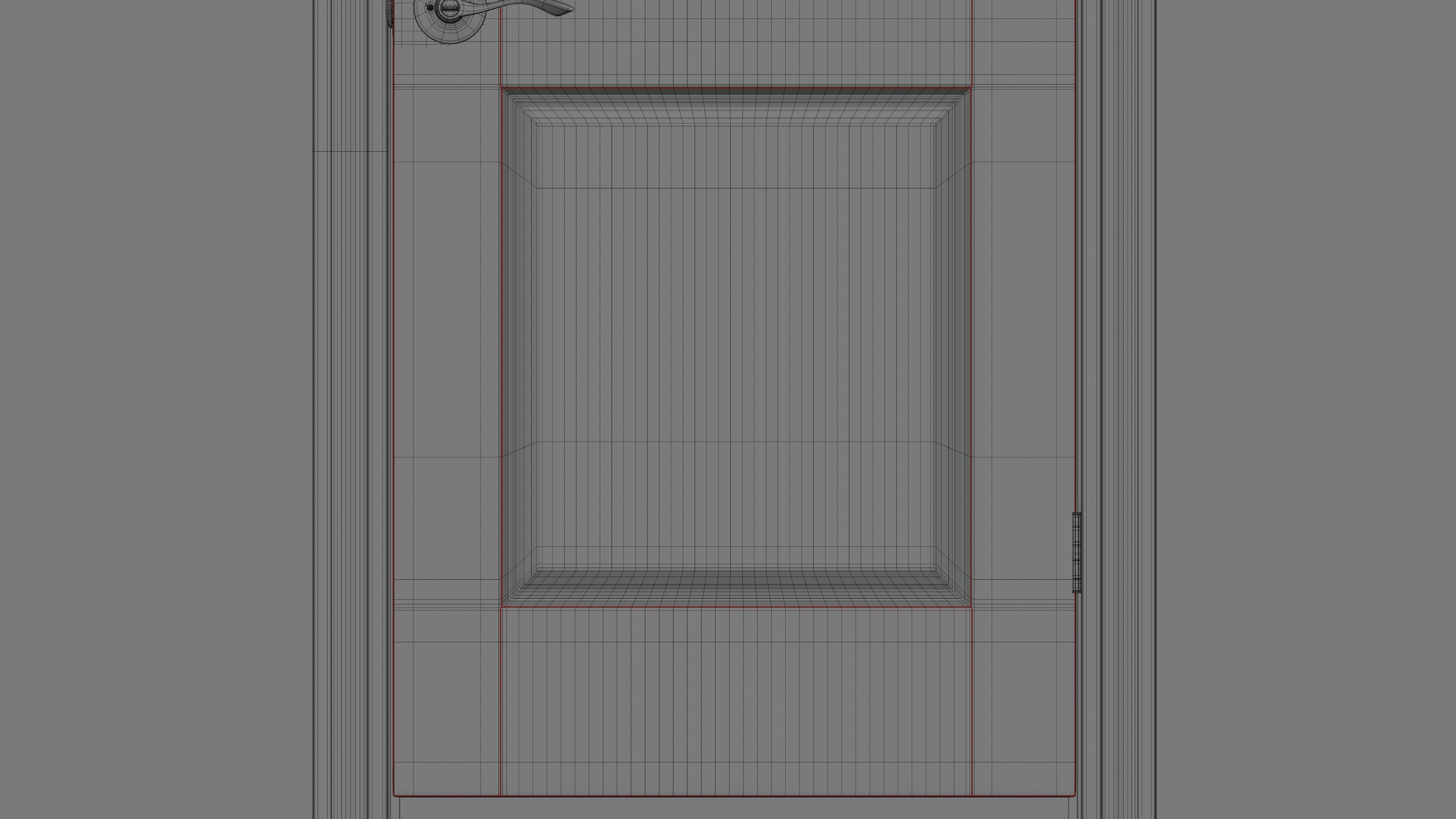 Home Interior Doors and Knobs Pack High Poly Low Poly Low-poly 3D model_29