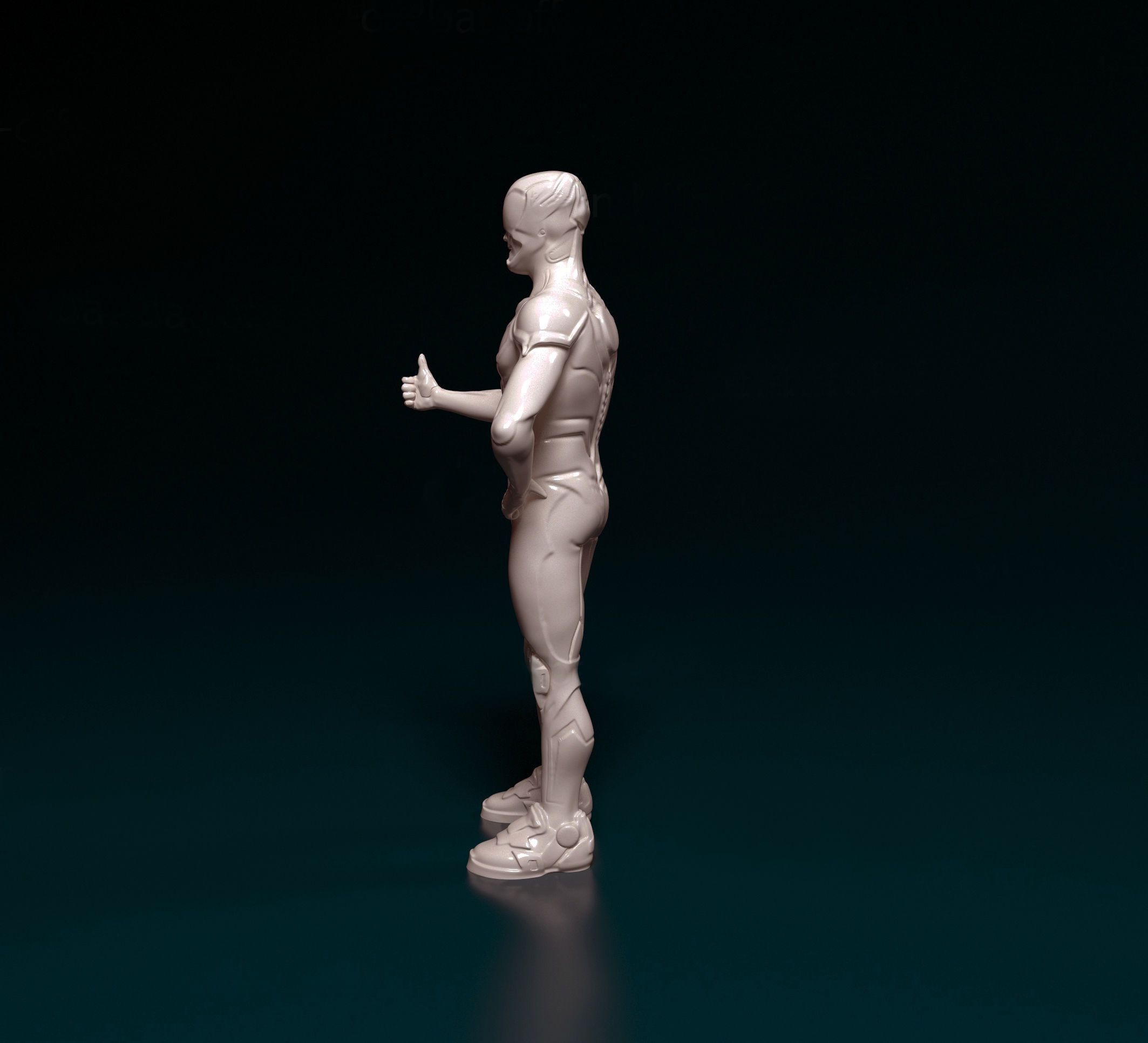 Cyborg 01 3D print model_4