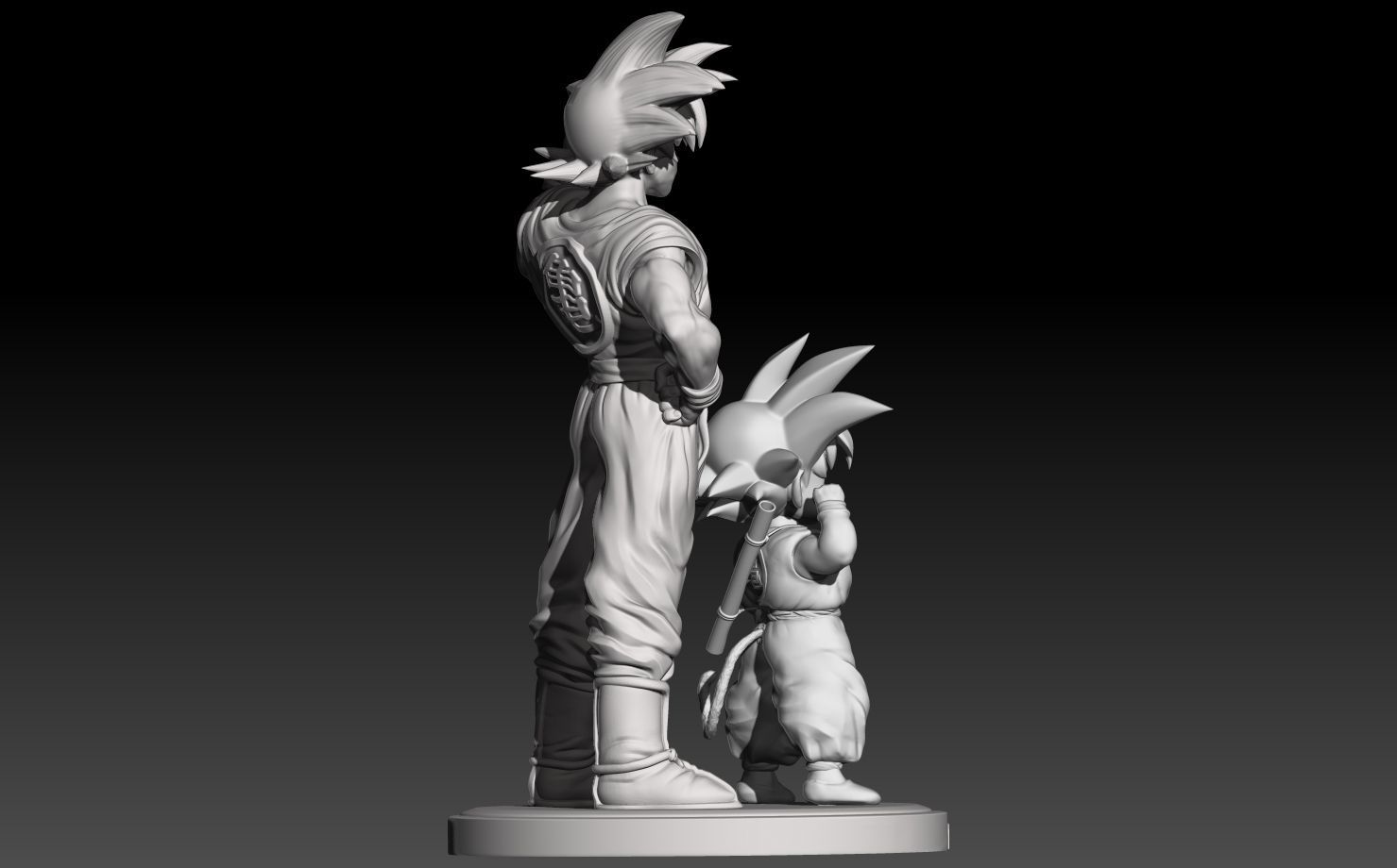 Goku Kid and Adult 3D print model_4