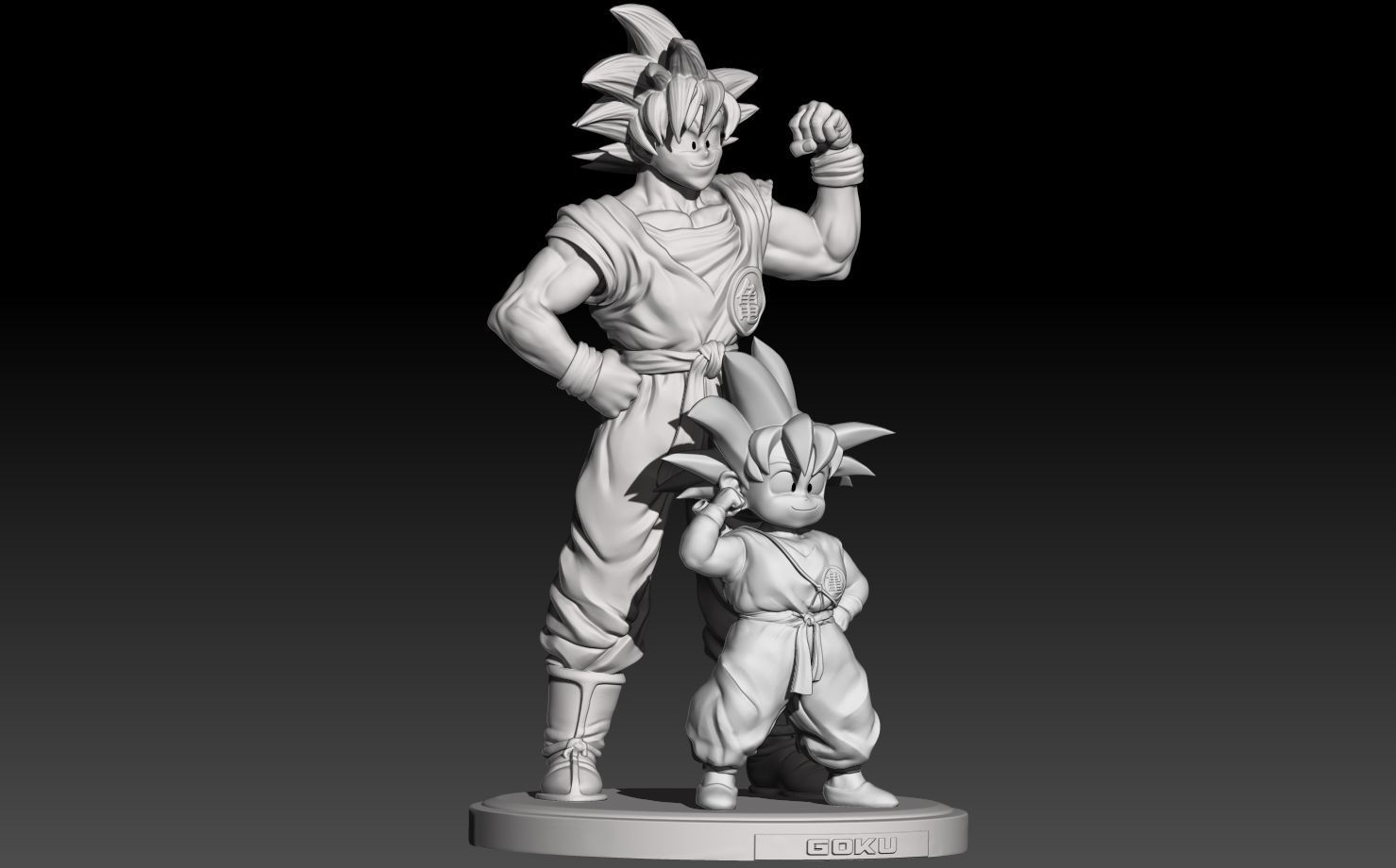Goku Kid and Adult 3D print model_5