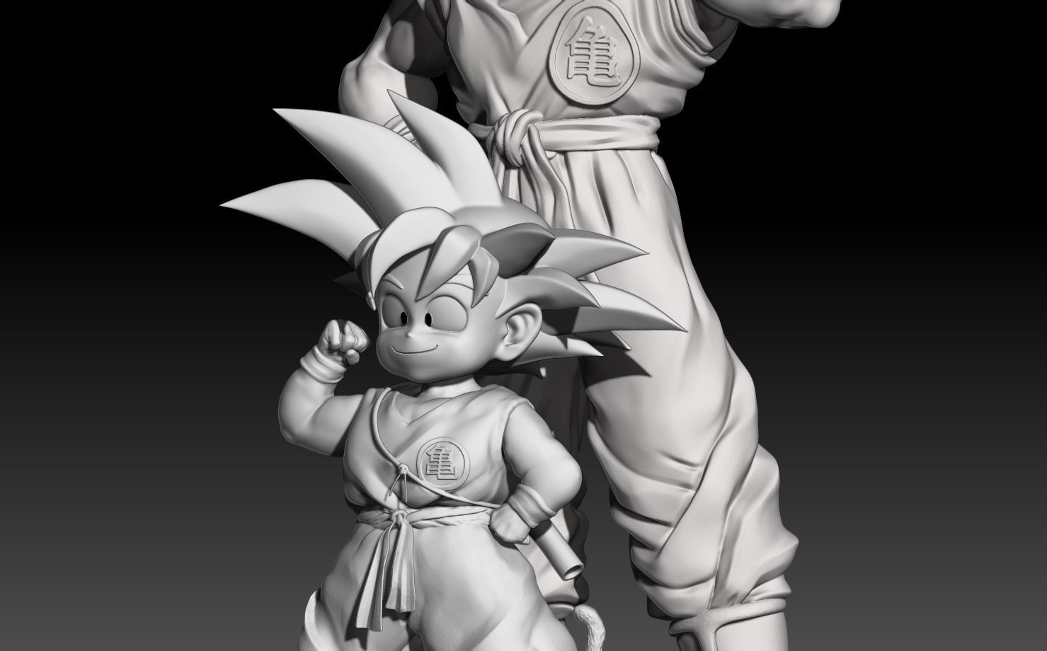 Goku Kid and Adult 3D print model_7