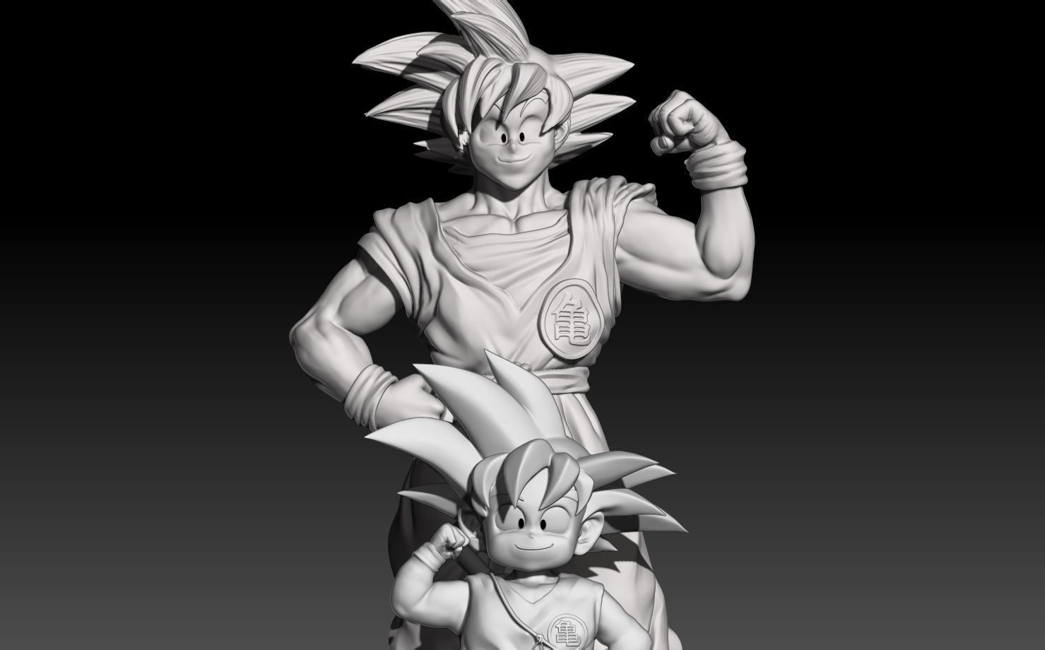 Goku Kid and Adult 3D print model_6