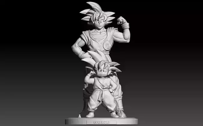Goku Kid and Adult