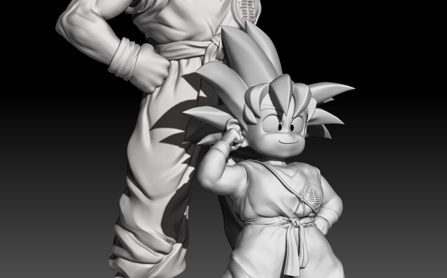 Goku Kid and Adult 3D print model_8
