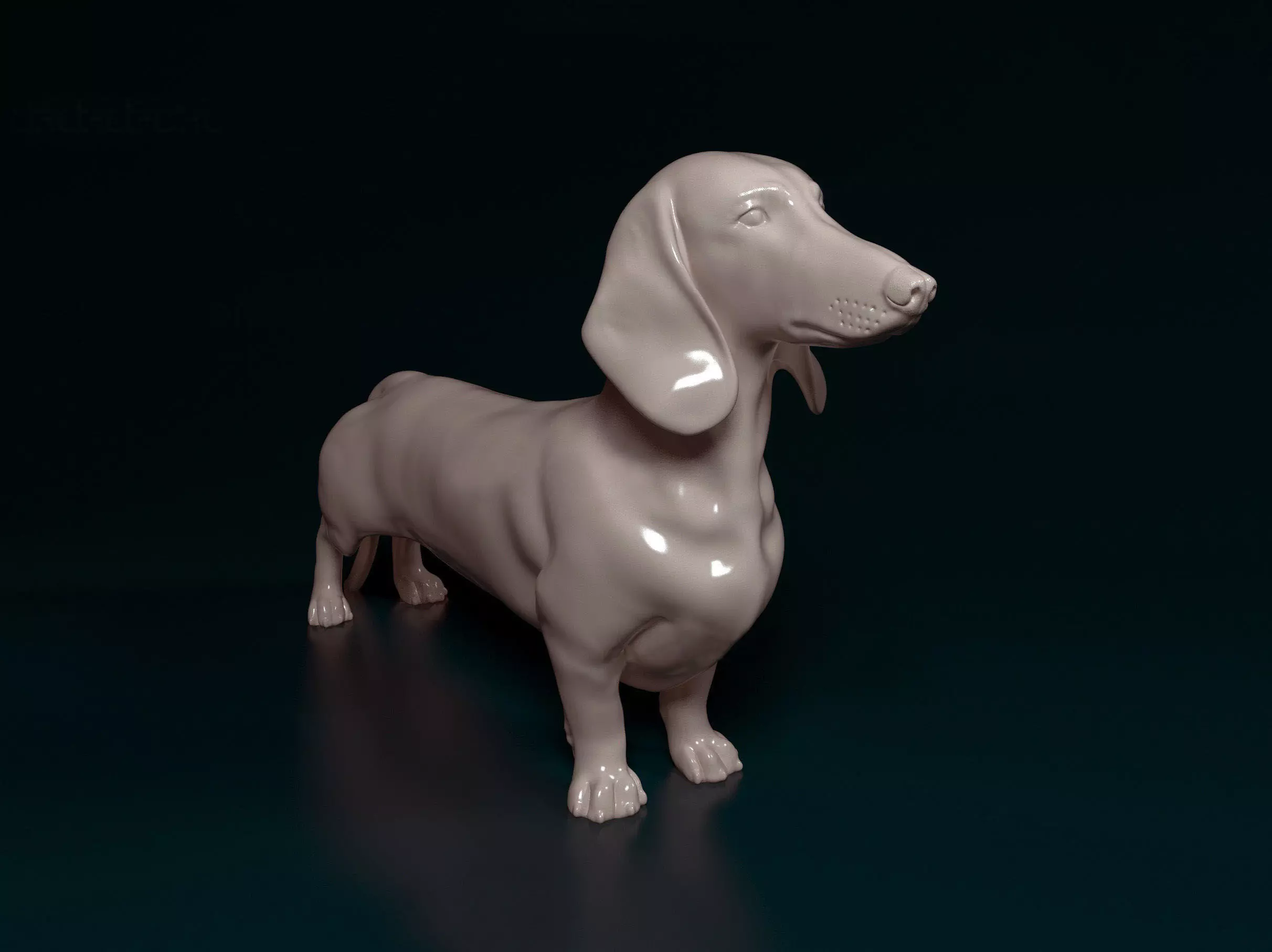 Dachshund figurine 3D print model_0