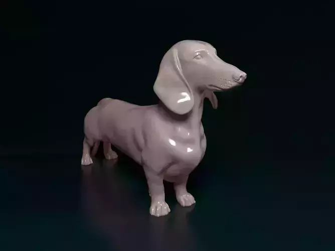 Dachshund figurine 3D print model