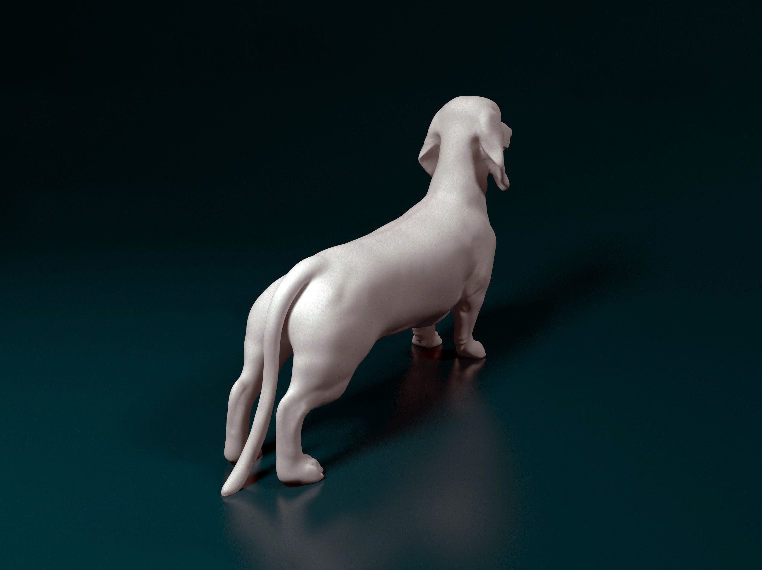 Dachshund figurine 3D print model_4