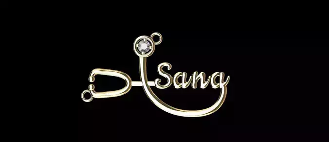 stethoscope pendant with Name