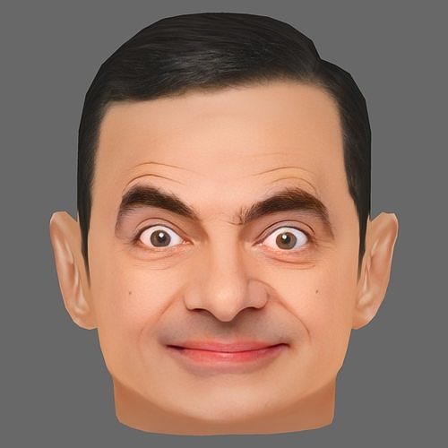  Rowan Atkinson Head - Low poly head for game Low-poly 3D model