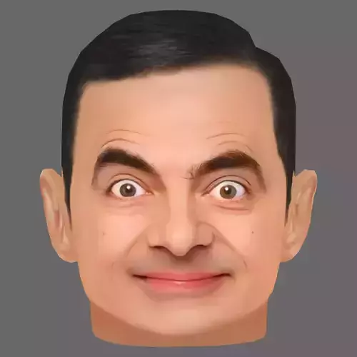  Rowan Atkinson Head - Low poly head for game