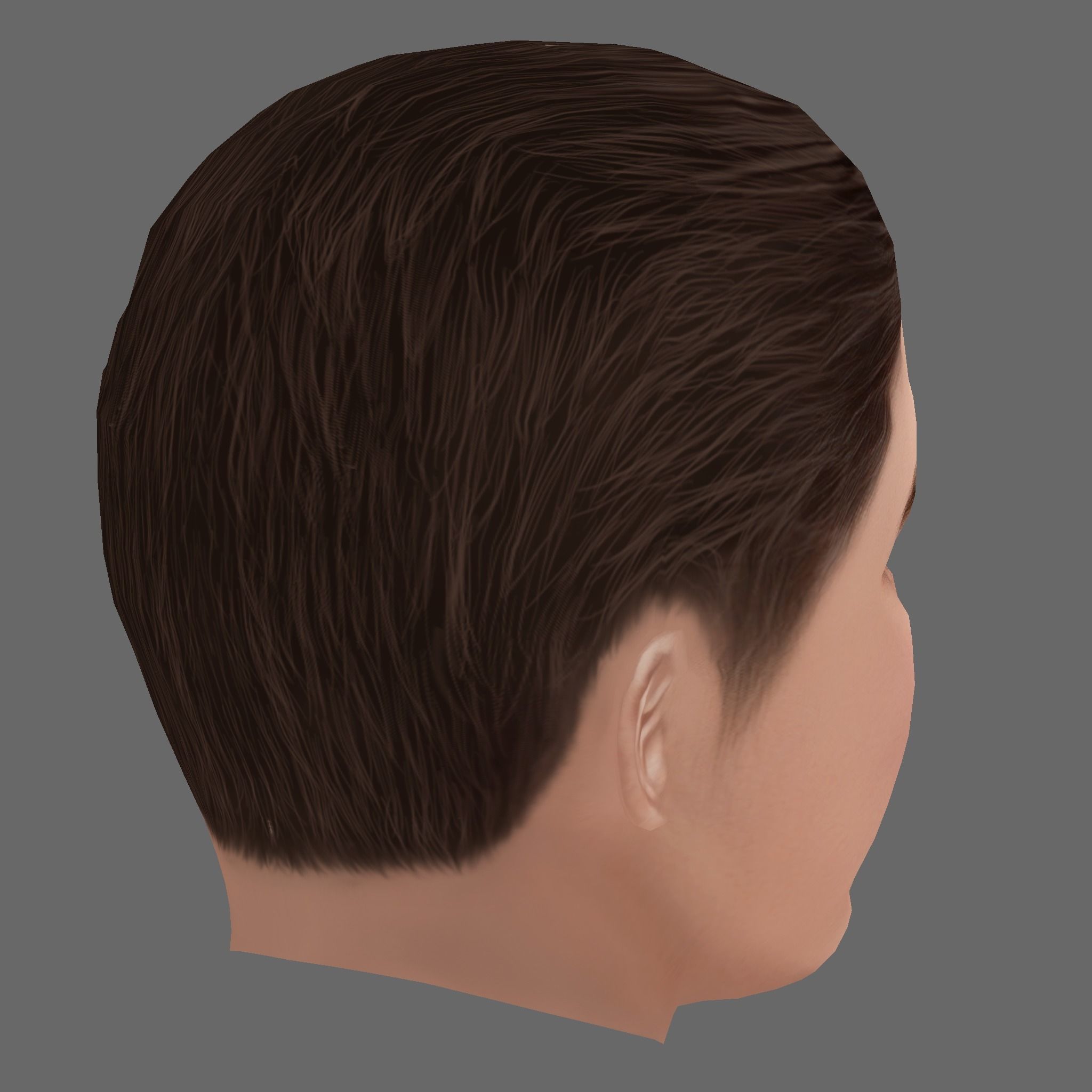 Robert Pattinson Head - Low poly head for game Low-poly 3D model_4