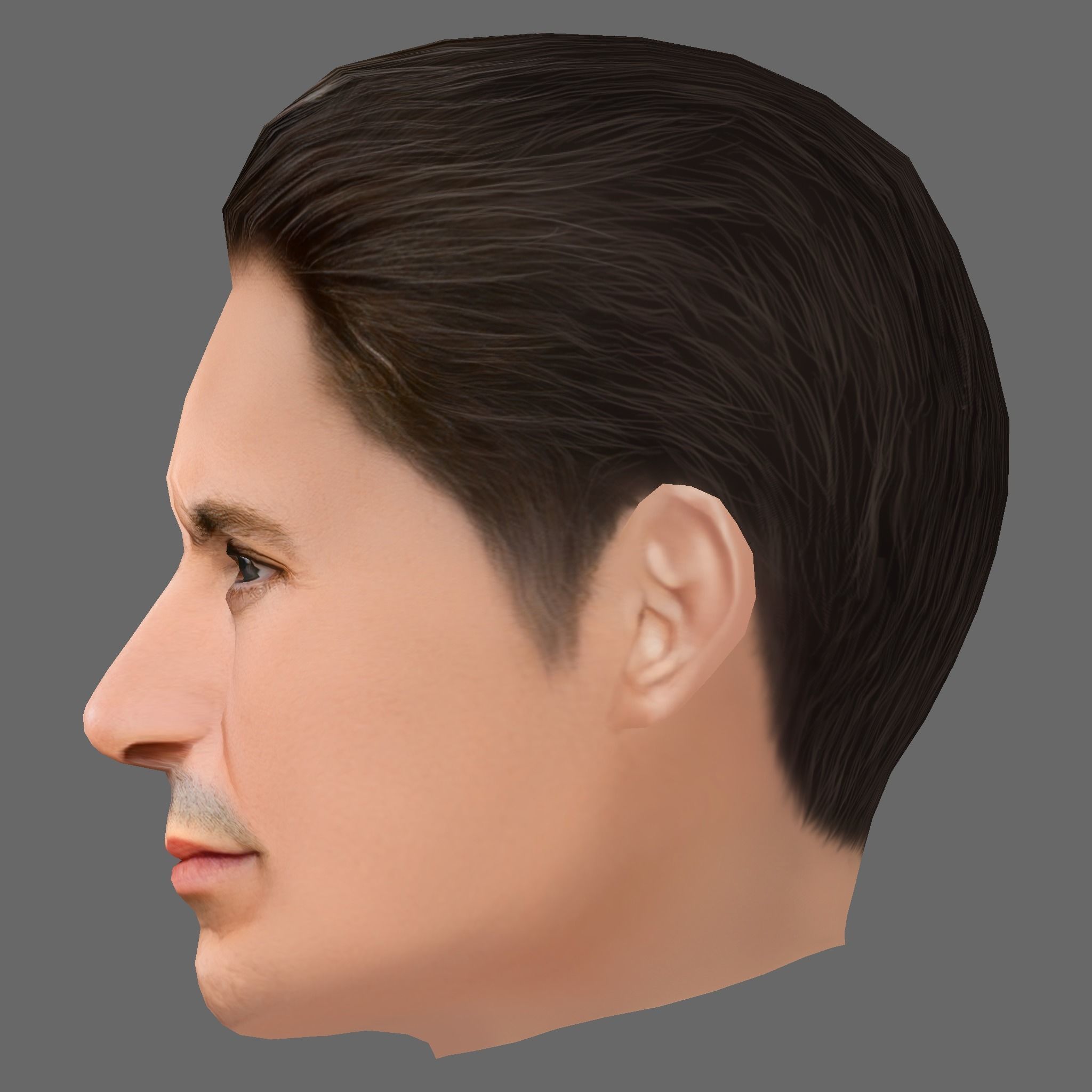 Robert Downey Jr Head - Low poly head for game Low-poly 3D model_2