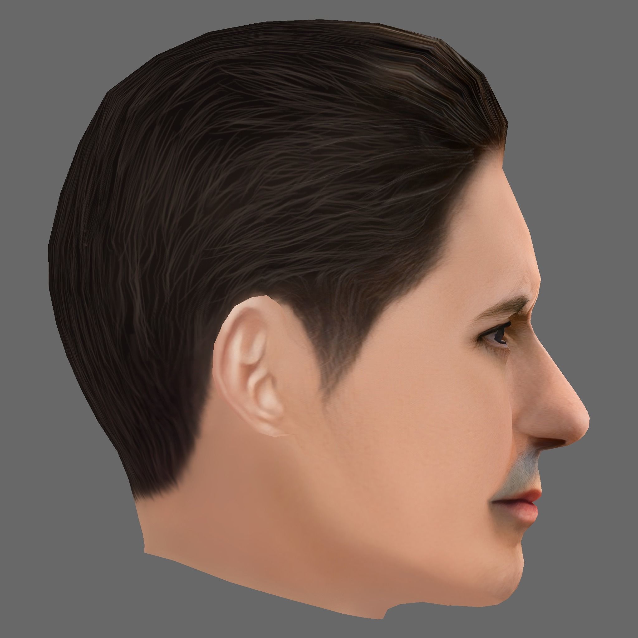 Robert Downey Jr Head - Low poly head for game Low-poly 3D model_5