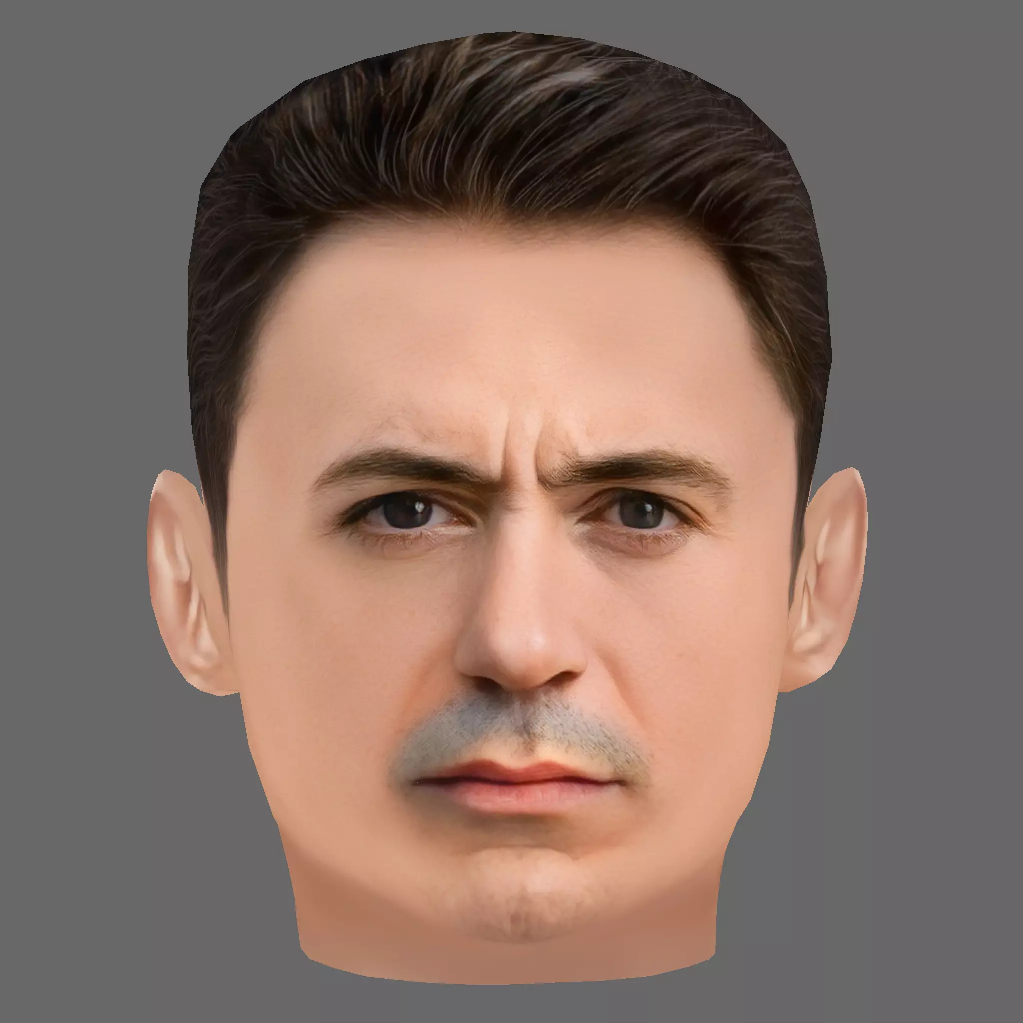 Robert Downey Jr Head - Low poly head for game Low-poly 3D model_0