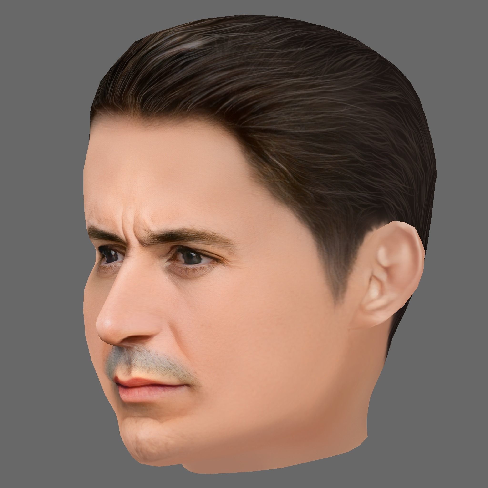 Robert Downey Jr Head - Low poly head for game Low-poly 3D model_1