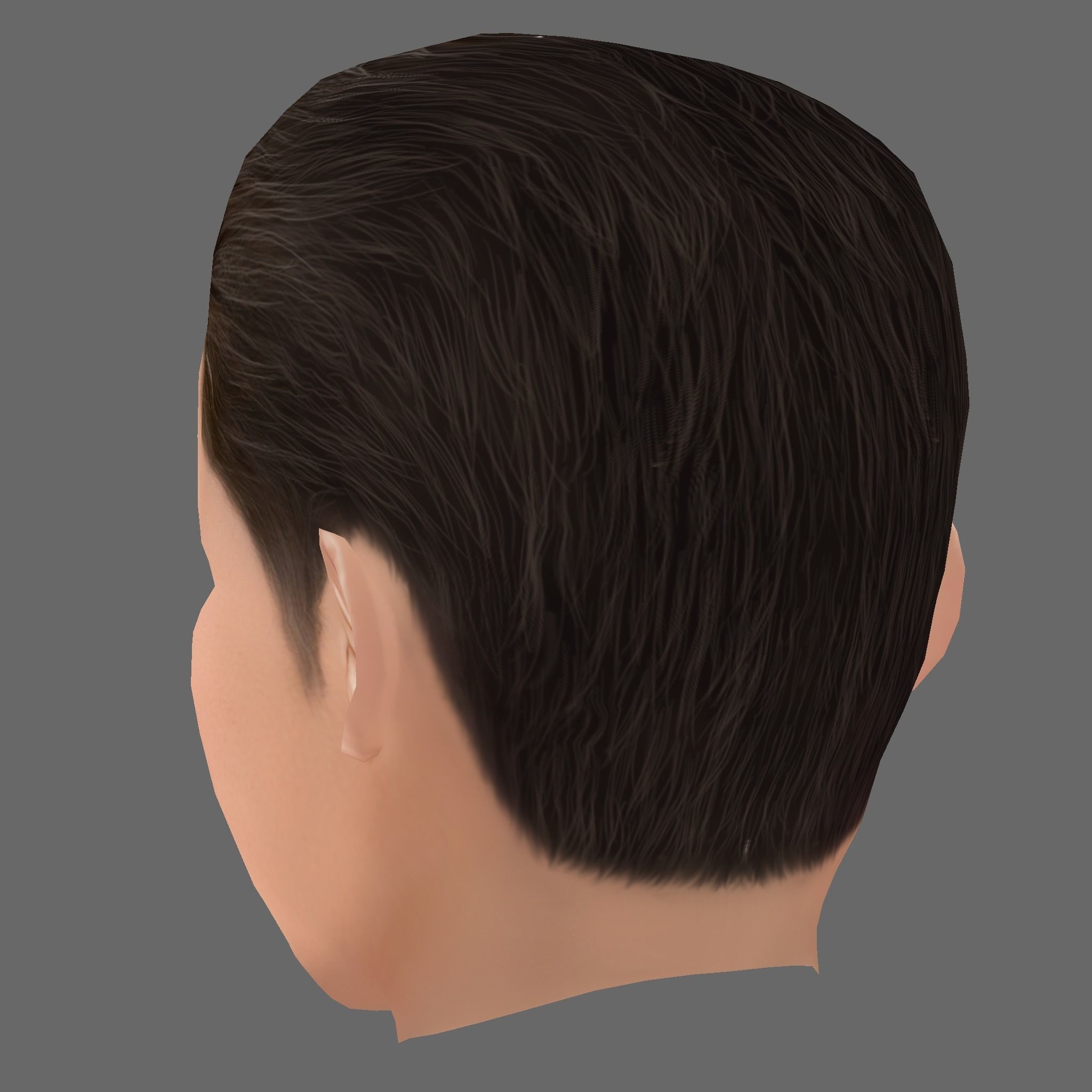 Robert Downey Jr Head - Low poly head for game Low-poly 3D model_3