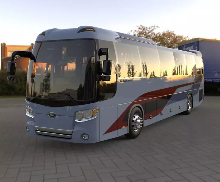 Kia Granbird 2011 3D Model  Low-poly 3D model_0