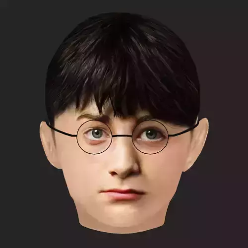 Harry Potter Head - Low poly head for game Low-poly 3D model