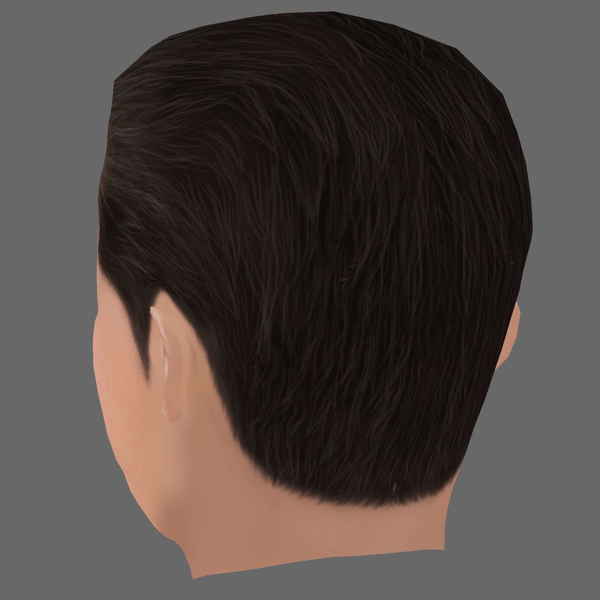 Brad Pitt Head - Low poly head for game Low-poly 3D model_3