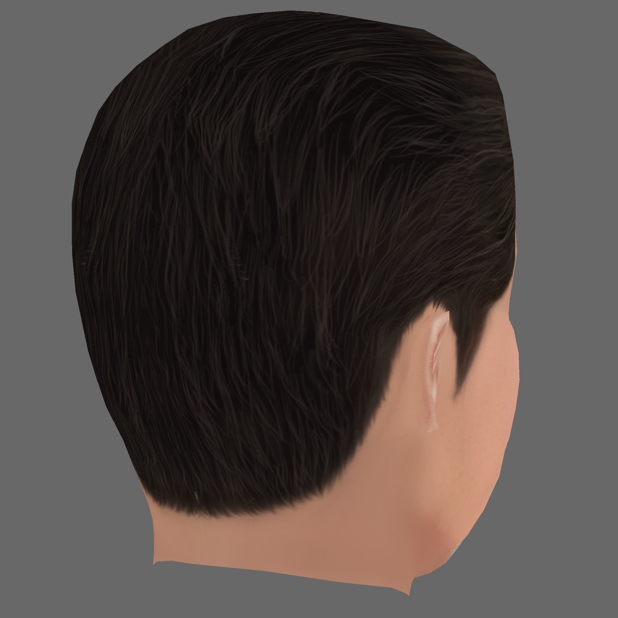Brad Pitt Head - Low poly head for game Low-poly 3D model_4