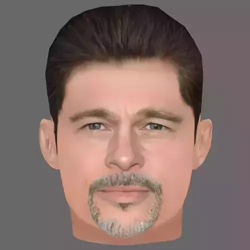 Brad Pitt Head - Low poly head for game