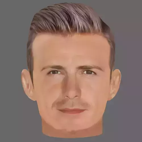 David Beckham Head - Low poly head for game
