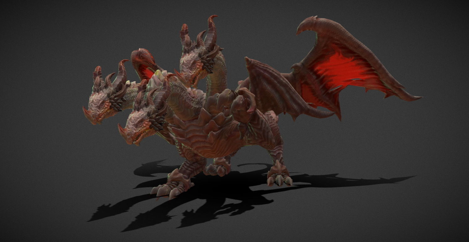 Fantasy Creature - Battle Dragon 3D model_9
