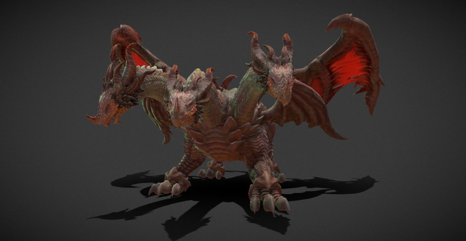 Fantasy Creature - Battle Dragon 3D model_12