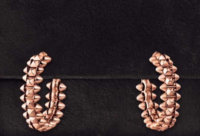 Earring pair of gold hoop earrings 3D print model_5