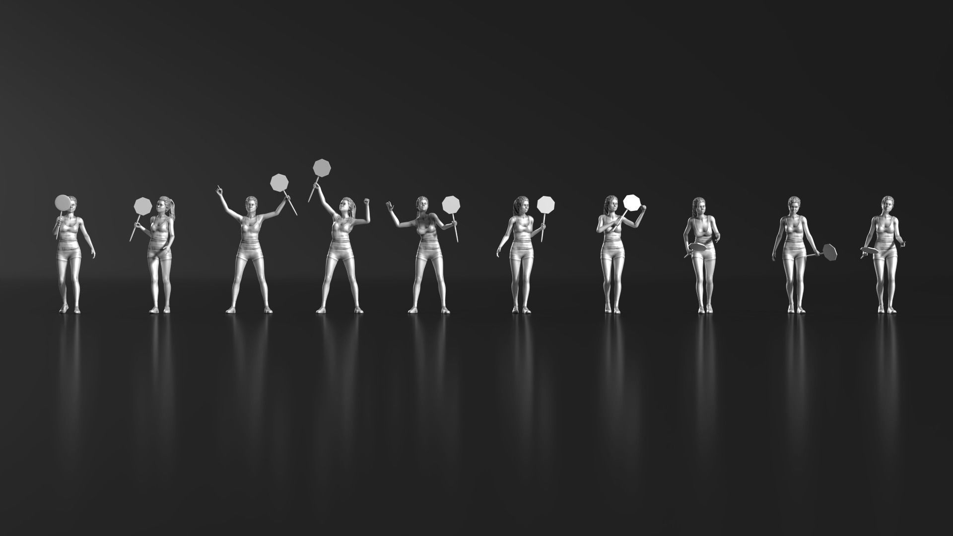 HD People 04 Sign Protest 3D print model_2