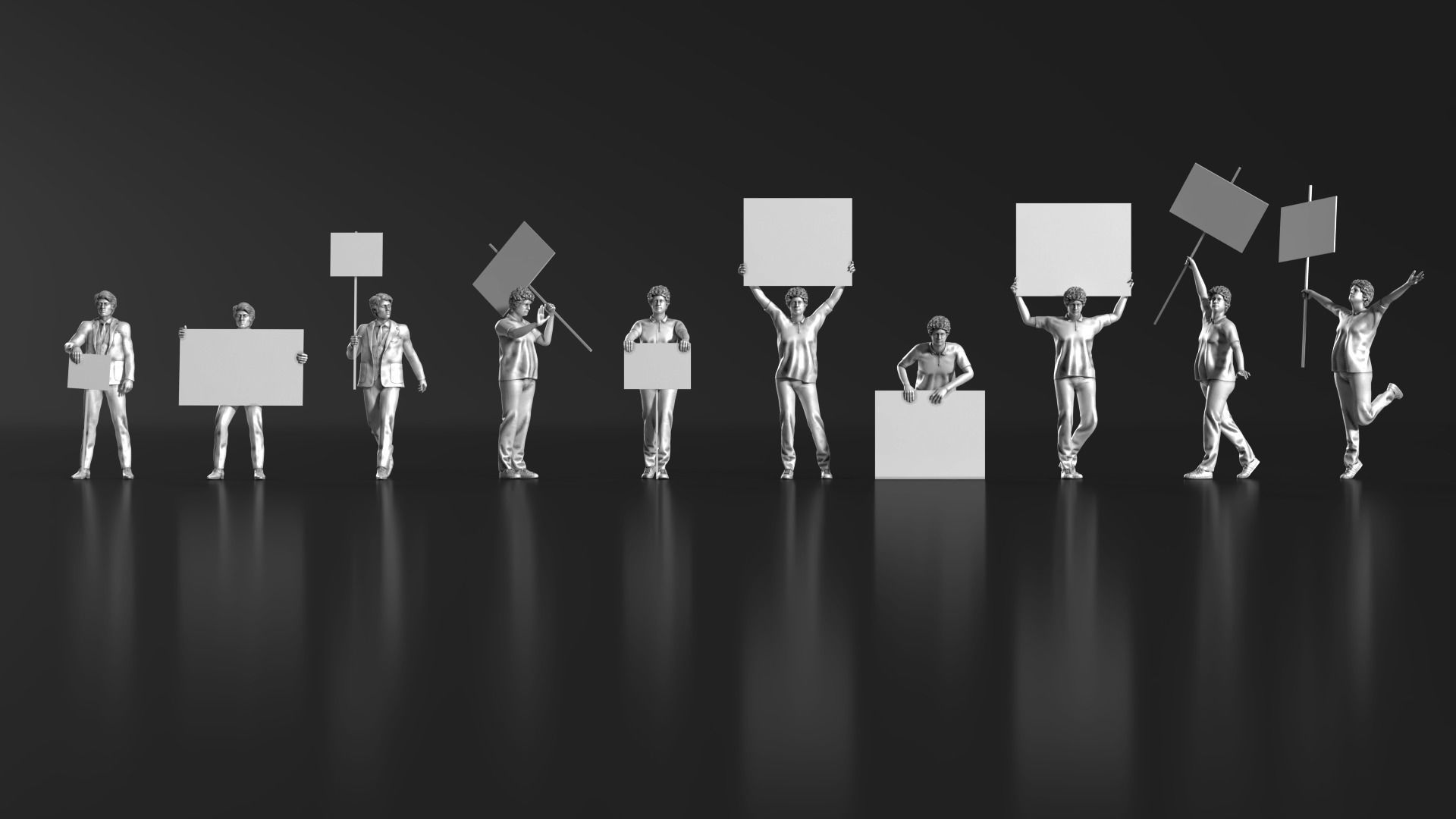 HD People 04 Sign Protest 3D print model_6