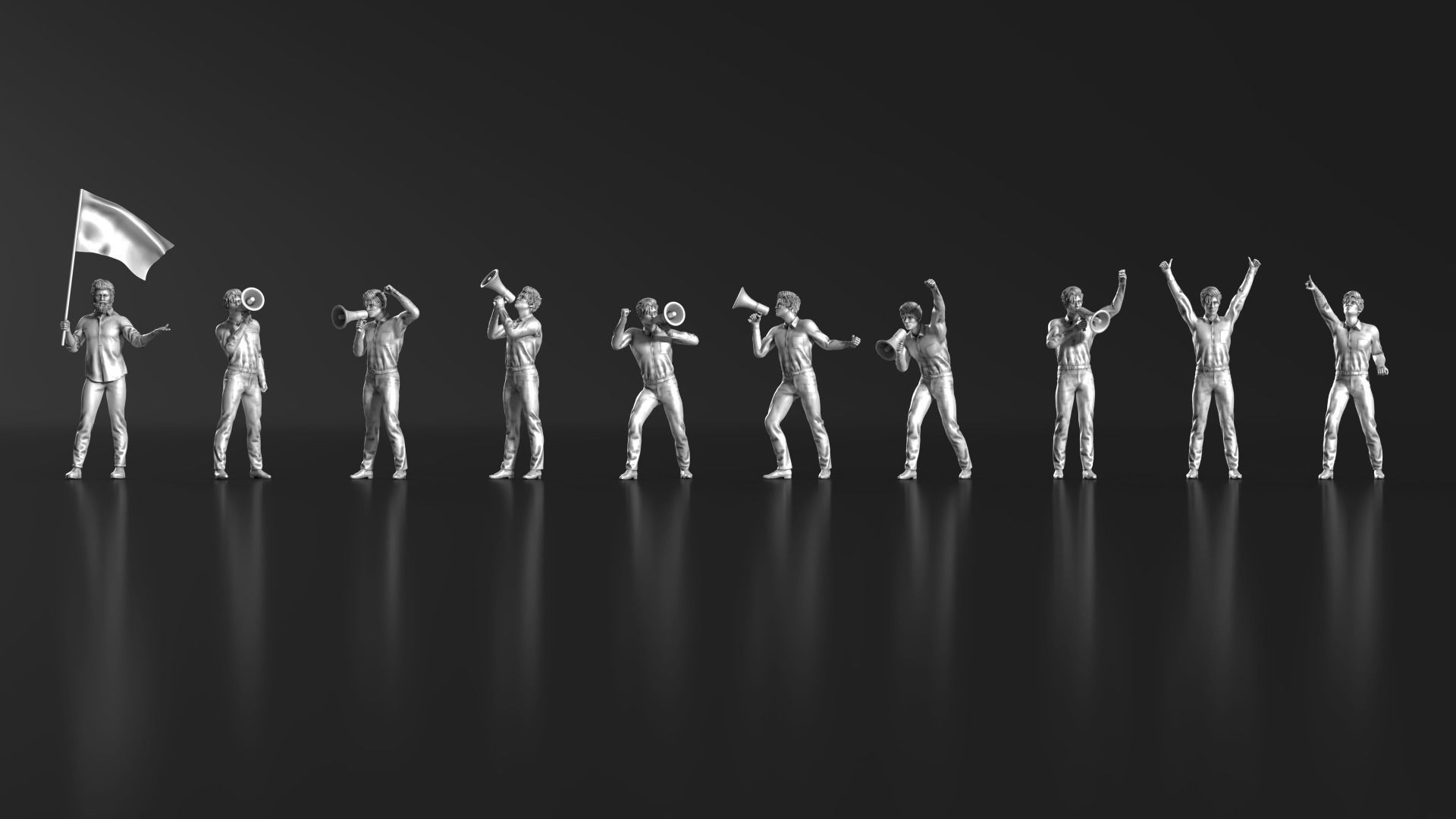 HD People 04 Sign Protest 3D print model_10