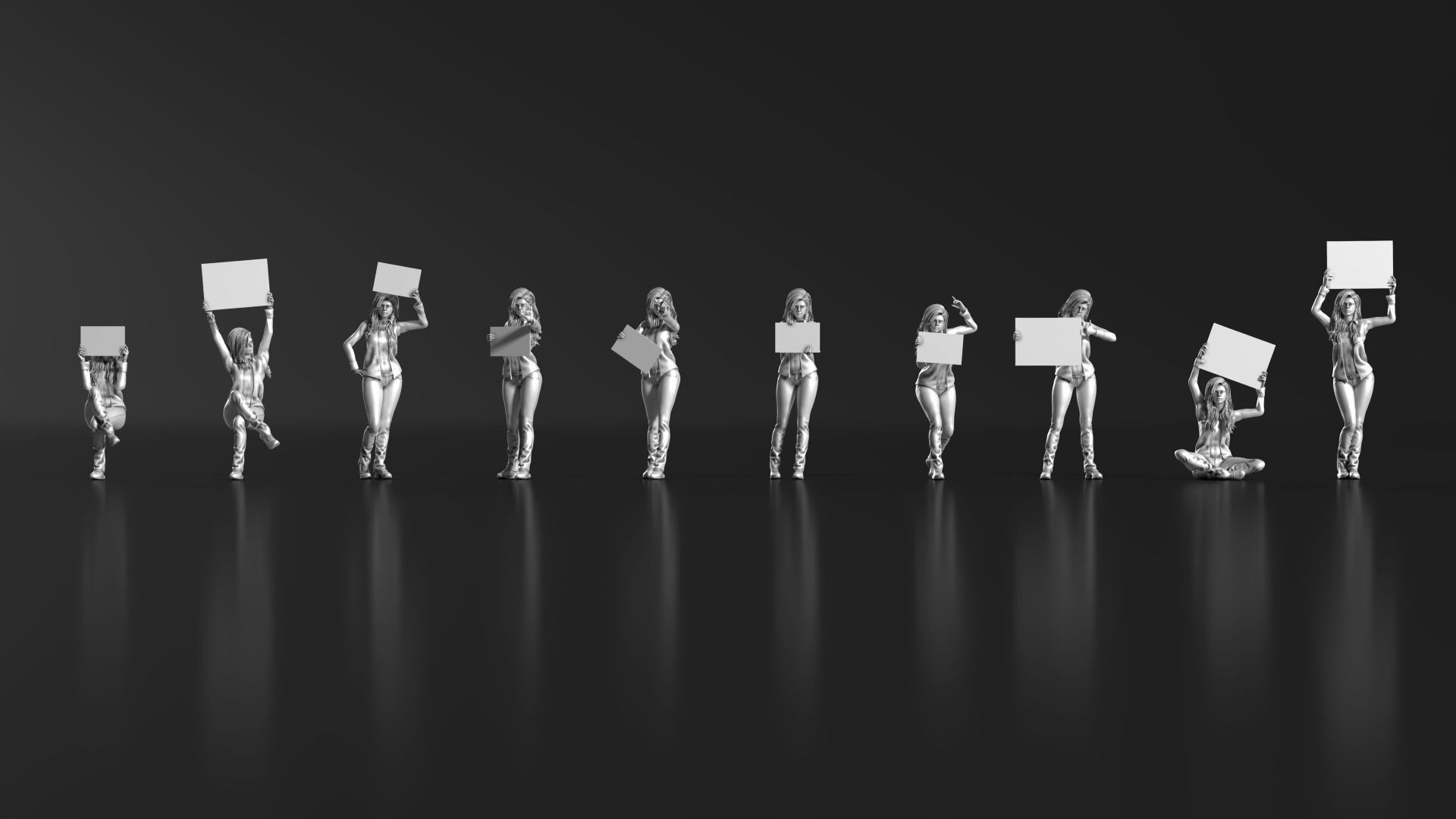 HD People 04 Sign Protest 3D print model_1