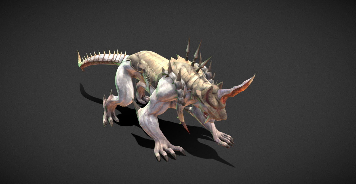 Fantasy Creature - Battle Leopard Low-poly 3D model_15