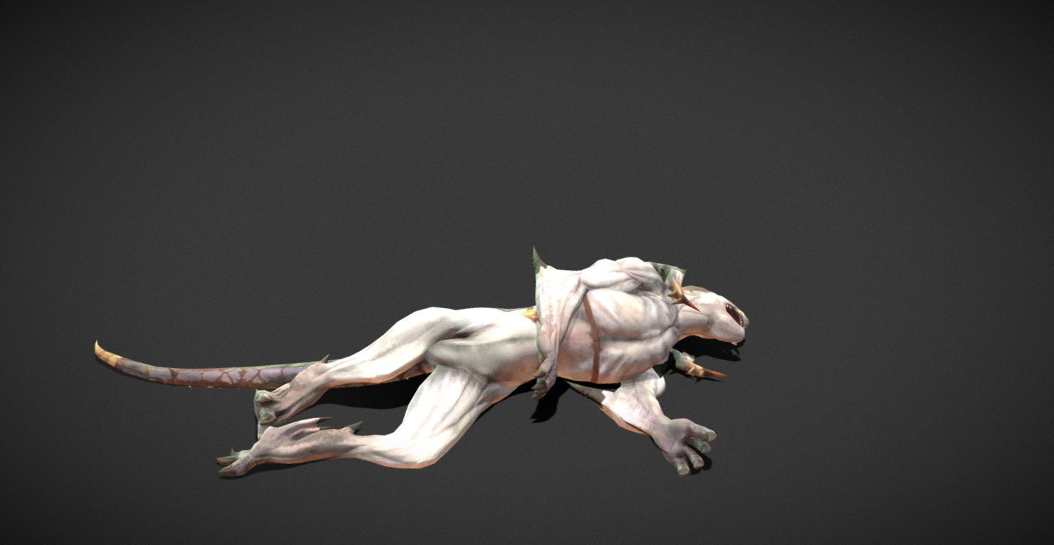 Fantasy Creature - Battle Leopard Low-poly 3D model_20