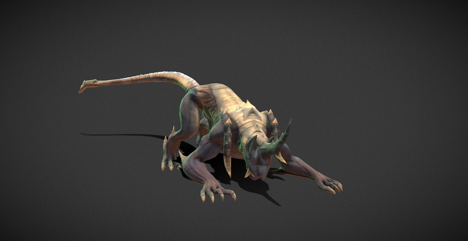 Fantasy Creature - Battle Leopard Low-poly 3D model_28