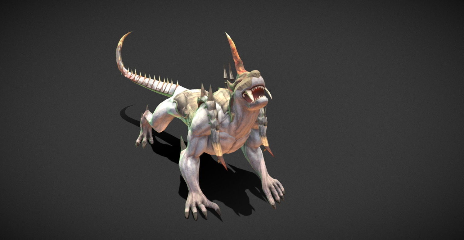 Fantasy Creature - Battle Leopard Low-poly 3D model_21